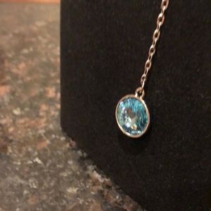 Blue Swarovski Crystal Heart Necklace